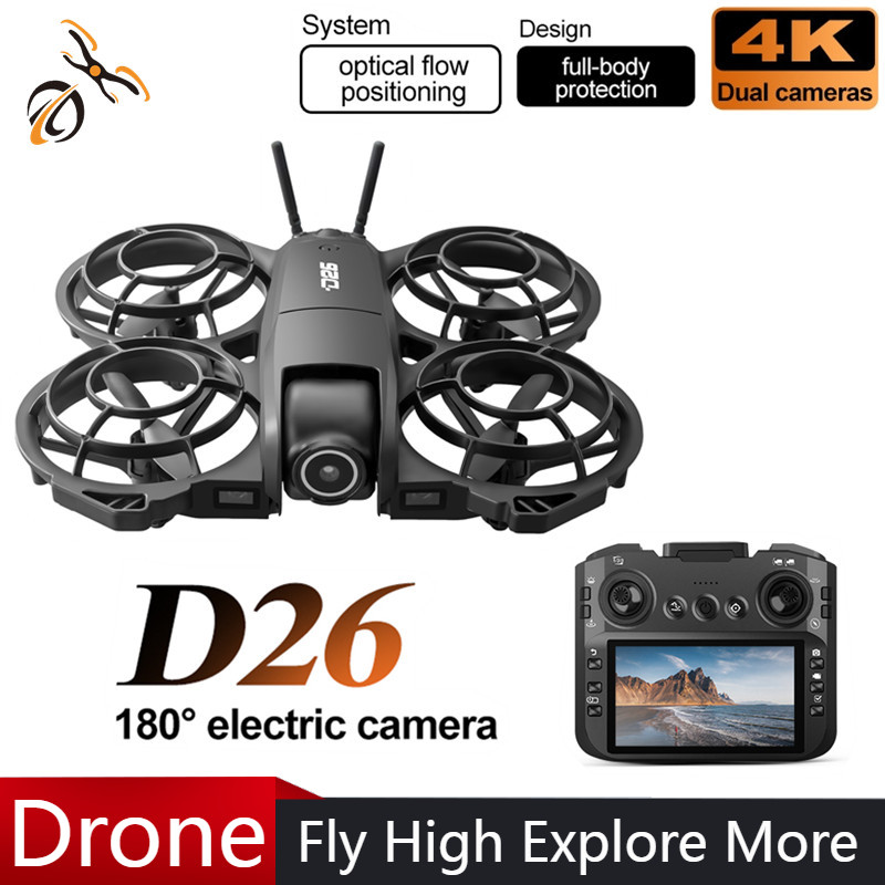 Drone Camera Lens - โดรน D26 4K ถ่ายภาพทางอากาศ HD 180
