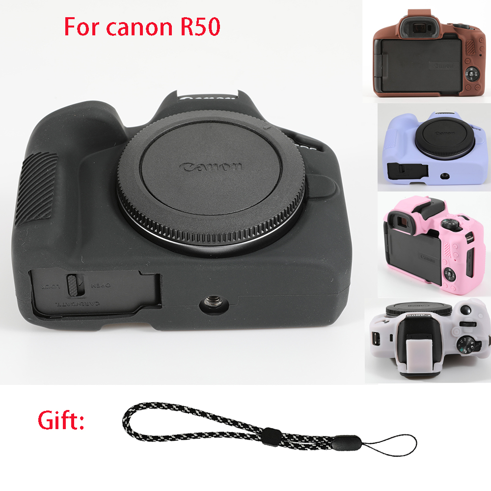 Canon Camera Eos R50 - กระเป๋ากล้องซิลิโคนเหมาะสำหรับแคนนอน EOS R50 เคสป้องกันแบบนิ่ม กันกระแทก ป้องกันรอยขีดข่วน