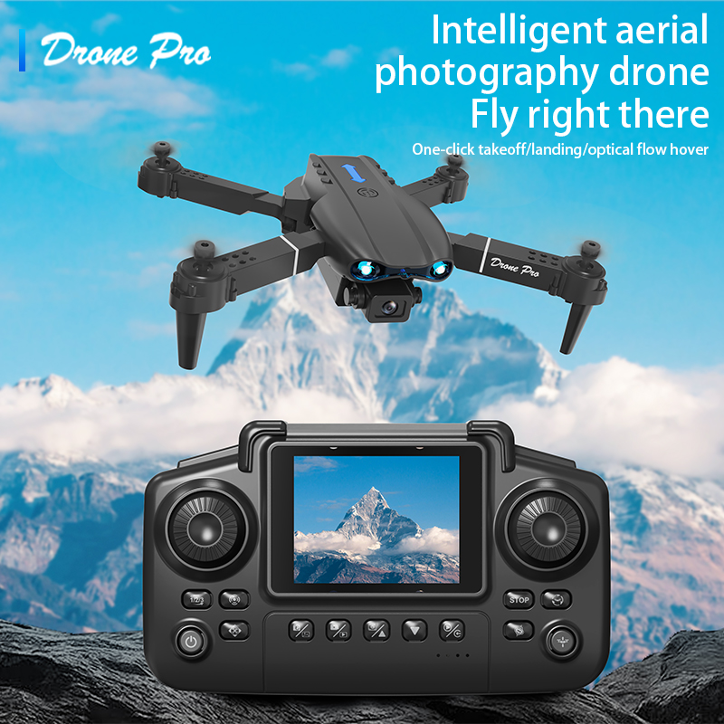 Drone Camera Lens - E99 Airหน้าจอควบคุมDrone Professionalกว้างRC Dron HD 4Kกล้องพับเฮลิคอปเตอร์เครื่องบินQuadcopter