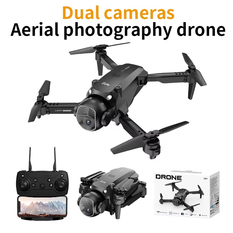 Drone Camera Lens - โดรน H20: ของเล่นบินควบคุมระยะไกลแบบพับได้ สี่แกน พร้อมดีไซน์เลนส์คู่ +