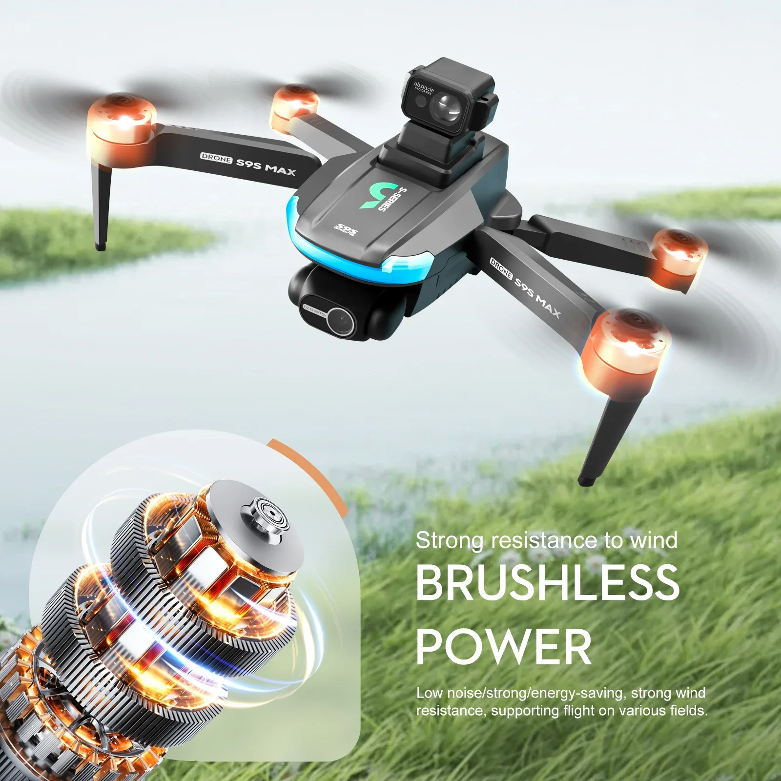 ใหม่S9S MAX MINI Drone 4K 2 แก - Drone Camera Lens บทวิจารณ์และราคา