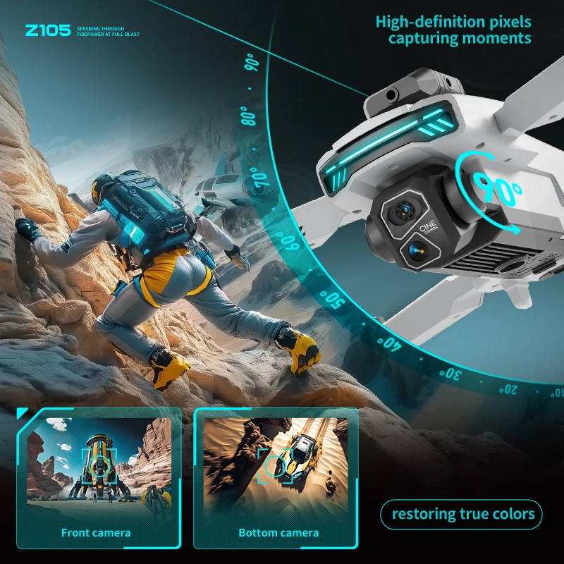 โดรนขนาดเล็ก Z105 RC Quadcopte - Drone Camera Vlog บทวิจารณ์และราคา
